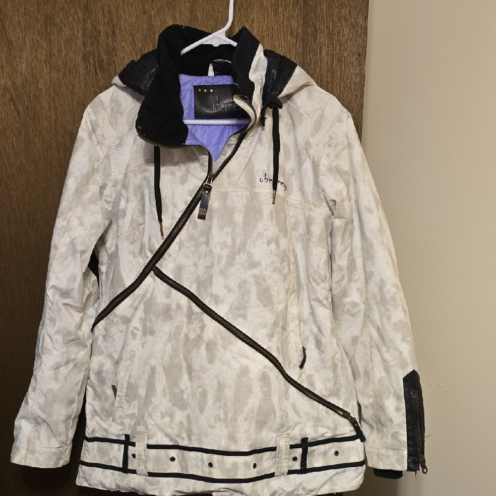 Obermeyer Cream and Black Ski Jacket